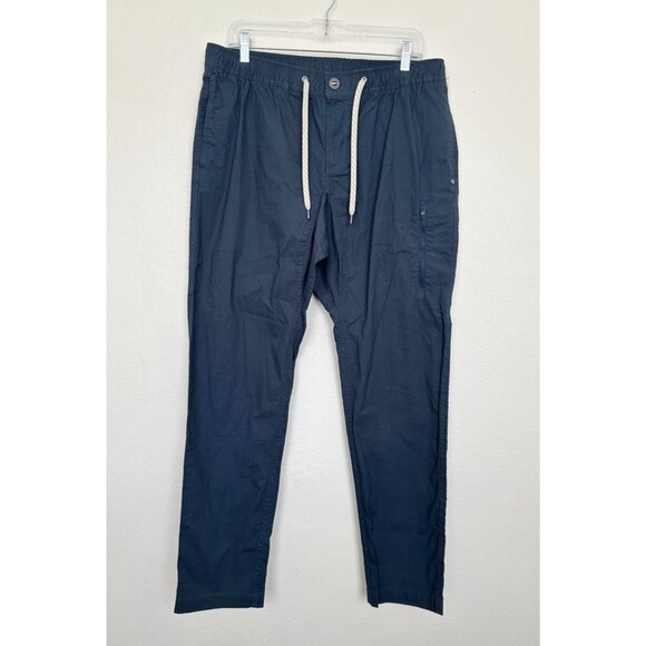 Vuori Ripstop Cargo Climbing Pant Tapered Blue Drawstring Beach Mens Size XL NEW - Picture 1 of 10